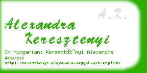 alexandra keresztenyi business card